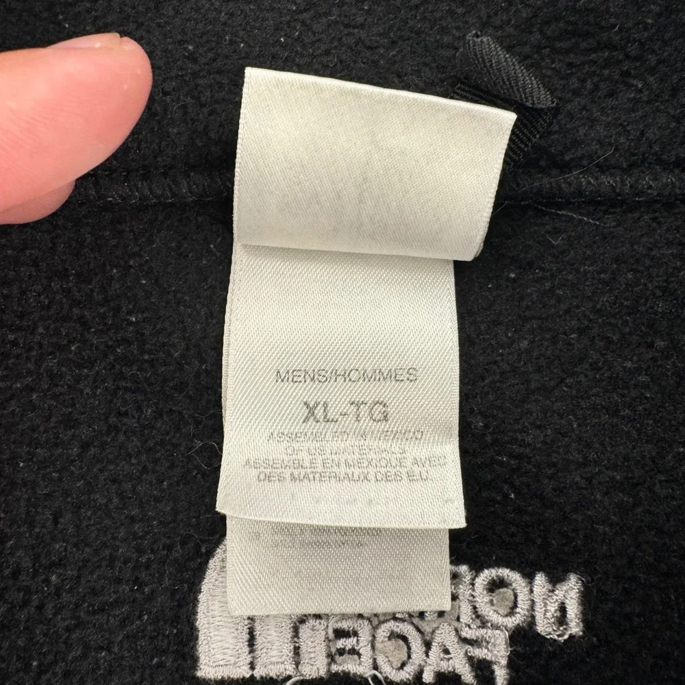 The North Face Mens XL Black Full Zip Fleece Jacket Denali Style Mock Neck
